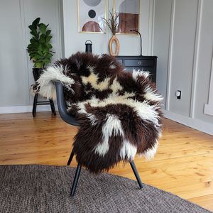 Creamy + Brown Holland Sheepskin 48" x 29"
